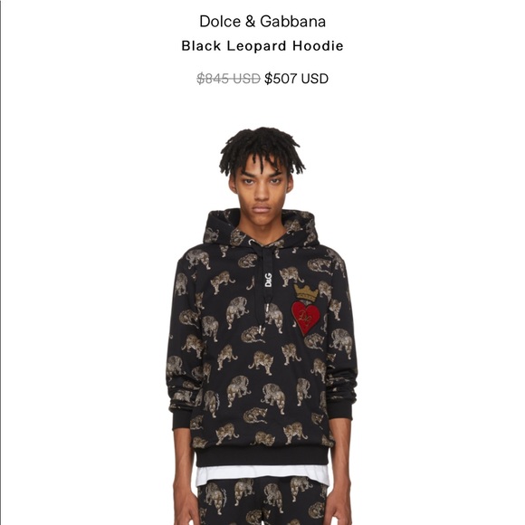 Dolce & Gabbana Other - Dolce & Gabbanna Black Leopardo Hoodie